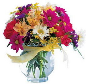 online deki çiçekçiler  Özel hisler çiçeği karışık mevsim vazosu çiçekçi dükkanından 